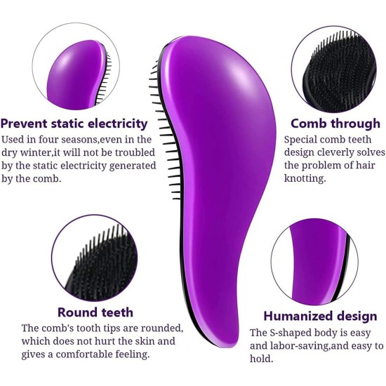 Wet or Dry Hair Brush Detangler for All Hair Types, Detangling Hair Brush, No Pain Tangle Free Hair Brush for Adults and Kids, Comb and Hair Brush for Natural, Curly, Straight, S0954850 Wet or Dry Hair Brush Detangler for All Hair Types, Detangling Hair Brush, No Pain Tangle Free Hair Brush for Adults and Kids, Comb and Hair Brush for Natural, Curly, Straight, S0954850