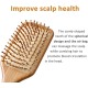 YUC Paddle brush, hair brush, Made of pure natural bamboo, no paint coating, massage the scalp while combing hair to promote blood circulation, prevent static electricity (1pcs) YUC Paddle brush, hair brush, Made of pure natural bamboo, no paint coating, massage the scalp while combing hair to promote blood circulation, prevent static electricity (1pcs)