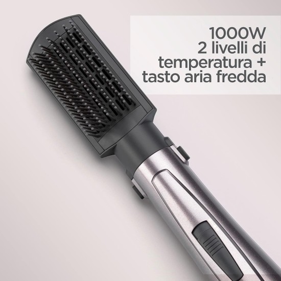 BaByliss Air Stylers, 1000W, 2 Heats + A Cool Setting, 4 In 1 Interchangable Attachments For Hair Drying, Curling, Shaping & Smoothing Ionics – International Warranty – AS136E