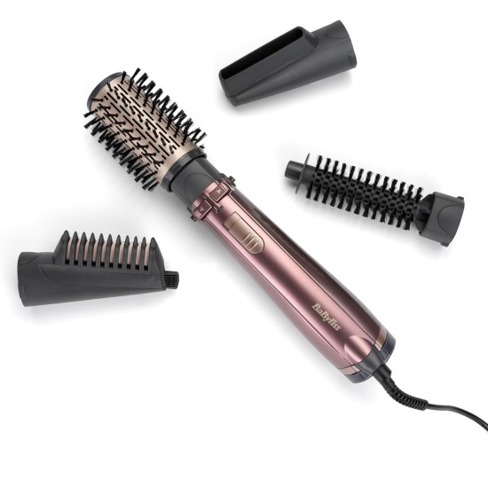 BabyLiss Brush, Hot Air Styler Hair Dryer 1000W, 4-in-1 Multi-function for Quick Drying, Straightening, and Curling Hair - AS960E, 1000W