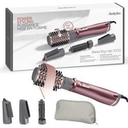 Babyliss Beliss Blower Brush, Hot Air Styler 1000 Watts, 4 in 1 Multifunctional Hair Styling Tools, for Fast Drying, Straightening, Curling - AS960E - International Warranty