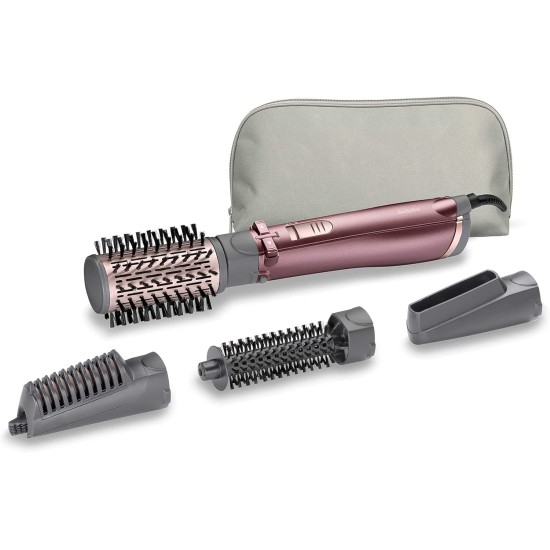 Babyliss Beliss Blower Brush, Hot Air Styler 1000 Watts, 4 in 1 Multifunctional Hair Styling Tools, for Fast Drying, Straightening, Curling - AS960E - International Warranty