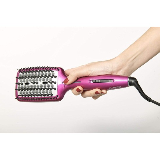 Babyliss HSB100E Heated Brush 3D Liss Brush With Ionic Technology - Purple Babyliss HSB100E Heated Brush 3D Liss Brush With Ionic Technology - Purple