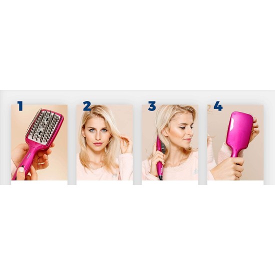 Babyliss HSB100E Heated Brush 3D Liss Brush With Ionic Technology - Purple Babyliss HSB100E Heated Brush 3D Liss Brush With Ionic Technology - Purple