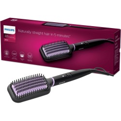 Heated straightening brush