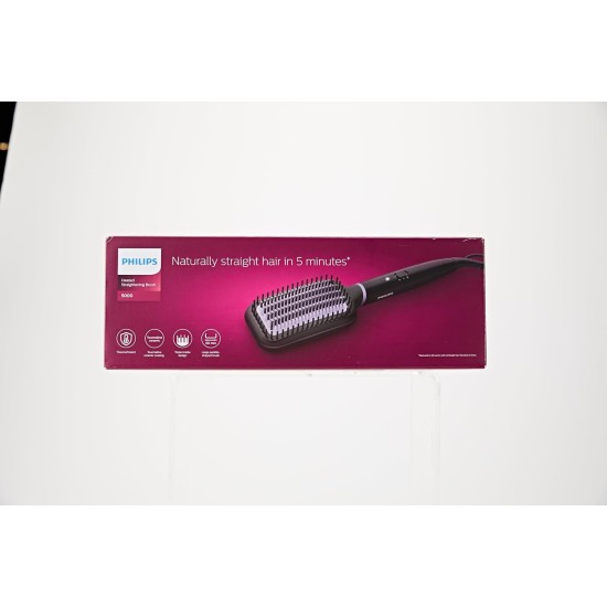 Heated straightening brush