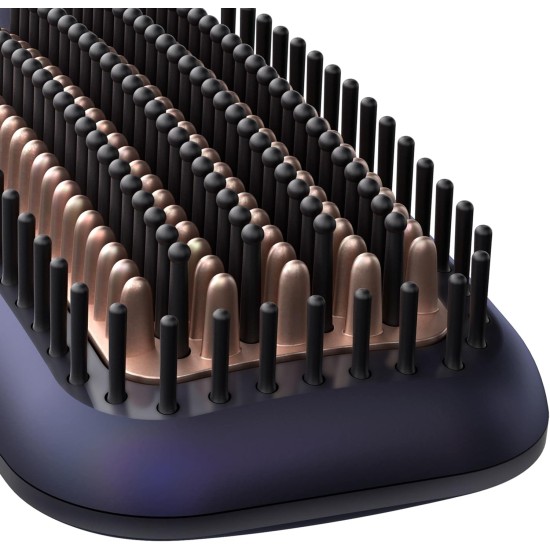 Heated straightening brush