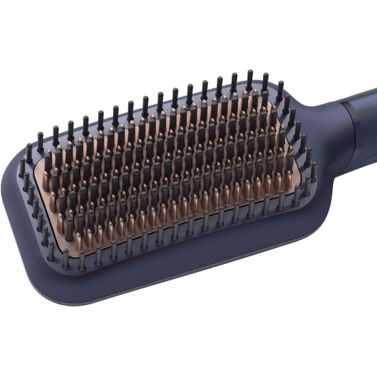 Heated straightening brush