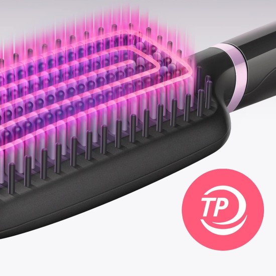 Heated straightening brush