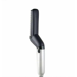 Men's electric brush hair straightener styling comb, One Size