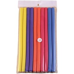 10 Pcs Random Color Hair Curlers Roll Stick Soft Sponge Hair Curling Roller Flex Silicone Magic Air Foam Roller Bendy Rod Hair Styling Tools