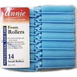 Annie Classic Foam Cushion Rollers #1051, 14 Count Blue Small 5/8 Inch (2 Pack)