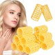 Hair Rollers,Smilco 12 Pcs Plastic Snap on Hair Rollers Curlers for Hairdressing Styling Hair Salo (3.6 cm)