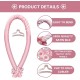 Heatless Hair Curlers Flexible Hair Styling Headband Soft Rubber Foam Curler With Silk Ribbon For Natural Waves & Curls Sleep In Overnight Scrunchie For Heatless Curls DIY Hair Styling Rollers-Pink