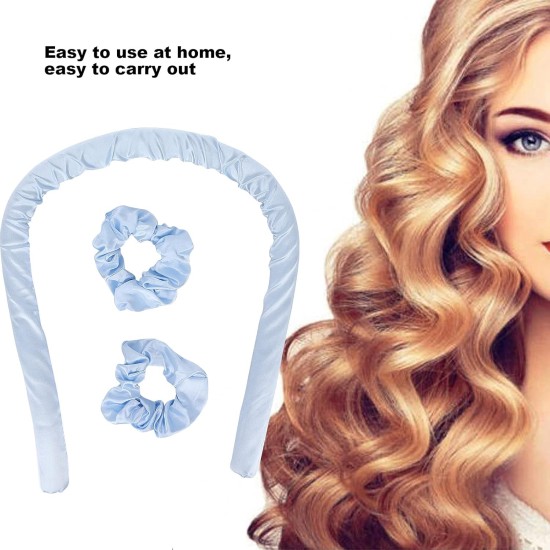 Long Hair Curlers, Curless Curlers, Sleep Curls for Beach Waves, Heatless Waves, Heatless Curls, New Way Of Curling Hair(Blue)