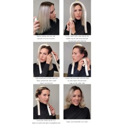 NUXARO TikTok Satin Heatless Hair Curler Headband for Long and Medium Hair Will Create Beautiful Curls the Set Includes a Curling Rod Wave with 2 Hair Ties and 1 Claw Clip (Black), 4 Piece Set