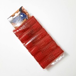 Wire Mesh Hair Rollers - VETA EGYPT - 6Pcs - Red - Size (125)