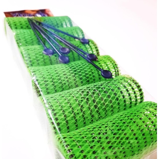 Wire Mesh Hair Rollers - VETA EGYPT - 6Pcs - Red - Size (125) Wire Mesh Hair Rollers - VETA EGYPT - 6Pcs - Red - Size (125)