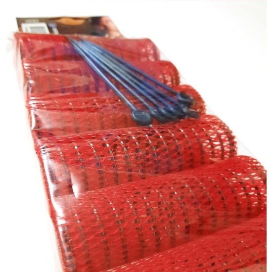 Wire Mesh Hair Rollers - VETA EGYPT - 6Pcs - Red - Size (125) Wire Mesh Hair Rollers - VETA EGYPT - 6Pcs - Red - Size (125)