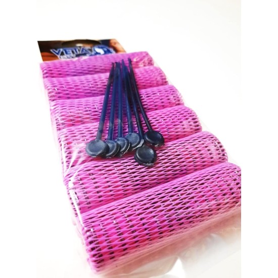Wire Mesh Hair Rollers - VETA EGYPT - 6Pcs - Red - Size (125) Wire Mesh Hair Rollers - VETA EGYPT - 6Pcs - Red - Size (125)