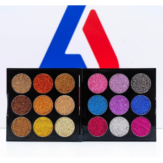 Glitter Eyeshadow Palette Ultra Pigmented - 18 Color Glitter Eyeshadow Palette Ultra Pigmented - 18 Color