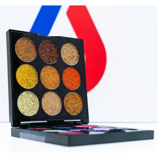 Glitter Eyeshadow Palette Ultra Pigmented - 18 Color Glitter Eyeshadow Palette Ultra Pigmented - 18 Color