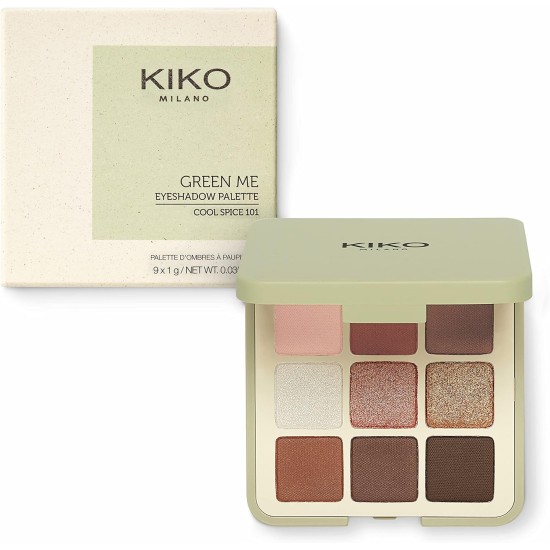 KIKO Milano - Green Me Eyeshadow Palette - 101 Cool Spice (9g) KIKO Milano - Green Me Eyeshadow Palette - 101 Cool Spice (9g)