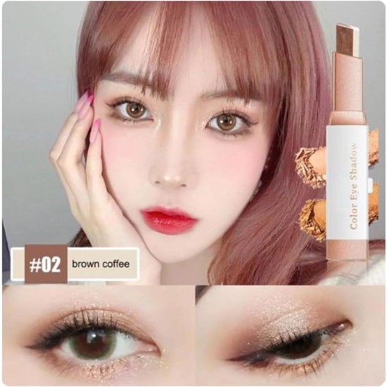 Professional 2 In 1 Double Color Gradient Velvet Eye Shadow Stick Transparent Eye Shadow Makeup Lasting Cosmetics (earch color) Professional 2 In 1 Double Color Gradient Velvet Eye Shadow Stick Transparent Eye Shadow Makeup Lasting Cosmetics (earch color)