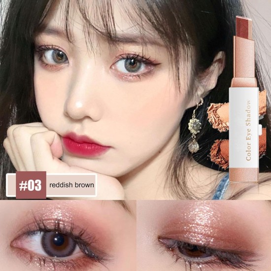Professional 2 In 1 Double Color Gradient Velvet Eye Shadow Stick Transparent Eye Shadow Makeup Lasting Cosmetics (earch color) Professional 2 In 1 Double Color Gradient Velvet Eye Shadow Stick Transparent Eye Shadow Makeup Lasting Cosmetics (earch color)