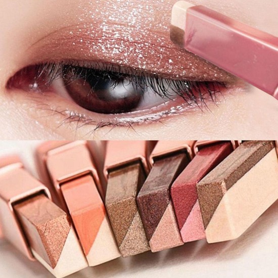 Professional 2 In 1 Double Color Gradient Velvet Eye Shadow Stick Transparent Eye Shadow Makeup Lasting Cosmetics (earch color) Professional 2 In 1 Double Color Gradient Velvet Eye Shadow Stick Transparent Eye Shadow Makeup Lasting Cosmetics (earch color)
