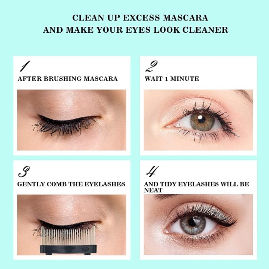 Hermania Eyelash Separator Comb Mascara Declumper Eye Tool with Cover (Black - Unfoldable) Hermania Eyelash Separator Comb Mascara Declumper Eye Tool with Cover (Black - Unfoldable)