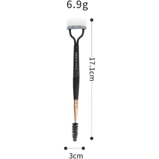 Hermania Foldable Eyelash Separator Comb Mascara Declumper Eye Tool with Cover (Foldable with Spoolie, Black) Hermania Foldable Eyelash Separator Comb Mascara Declumper Eye Tool with Cover (Foldable with Spoolie, Black)
