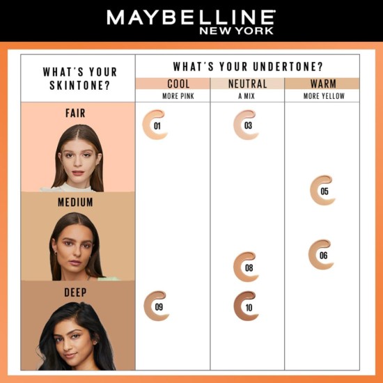 Maybelline New York, Fit Me Fresh Tint SPF 50 with Brightening Vitamin C, 03 Maybelline New York, Fit Me Fresh Tint SPF 50 with Brightening Vitamin C, 03