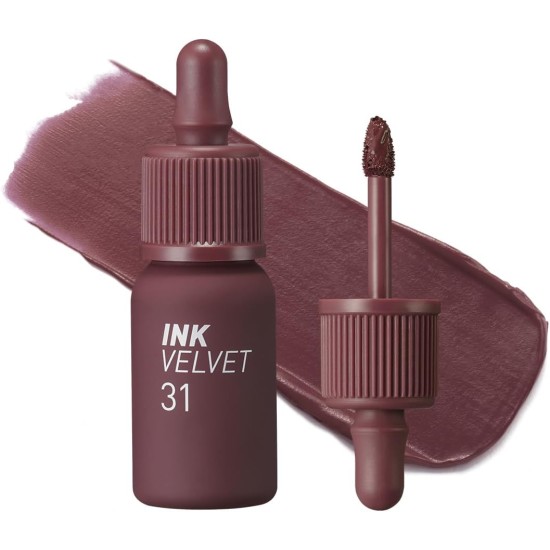 Peripera Ink the Velvet Lip Tint | High Pigment Color, Longwear, Weightless, Not Animal Tested, Gluten-Free, Paraben-Free | #031 WINE NUDE, 0.14 fl oz
