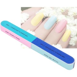 Buyanputra 7-way nail file art nail buffer for manicure and pedicure -random color (random color)-one size
