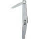 Chromeplated manicure nail clipper with nail file,curved point 34006 Chromeplated manicure nail clipper with nail file,curved point 34006