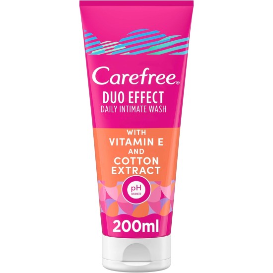 CAREFREE Daily Intimate Cleansing Mousse Duo Effect with Green Tea and Aloe Vera, 150 ml