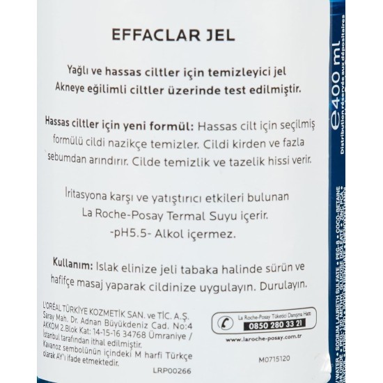 LA ROCHE POSAY Effaclar Gel (400 ML)