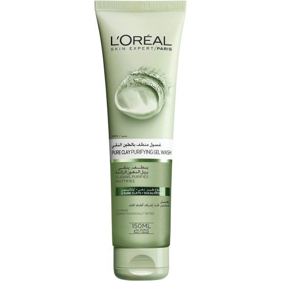 L’Oréal Paris L'Oréal Paris Skin Care Pure Clay Cleanser Green, Purifies & Matifies, 150ml