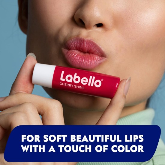 Labello Lip Balm, Moisturising Lip Care, Cherry Shine 4.8g