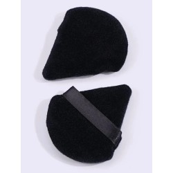 2Pcs Powder Puff Makeup Triangle Powder Puff Soft Powder Puffs Sponge Reusable Makeup T for Loose Powder Body Eyes Cosmetic Foundation Wet Dry Makeup Tool, Black