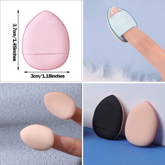 6pcs Mini Makeup Puff Finger Puff Soft Water Drop Makeup Sponges for Foundation Concealer Cosmetic Foundation Sponge Mineral Powder Wet Dry Makeup Tool 6pcs Mini Makeup Puff Finger Puff Soft Water Drop Makeup Sponges for Foundation Concealer Cosmetic Foundation Sponge Mineral Powder Wet Dry Makeup Tool