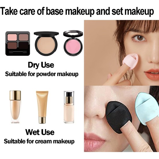 6pcs Mini Makeup Puff Finger Puff Soft Water Drop Makeup Sponges for Foundation Concealer Cosmetic Foundation Sponge Mineral Powder Wet Dry Makeup Tool 6pcs Mini Makeup Puff Finger Puff Soft Water Drop Makeup Sponges for Foundation Concealer Cosmetic Foundation Sponge Mineral Powder Wet Dry Makeup Tool