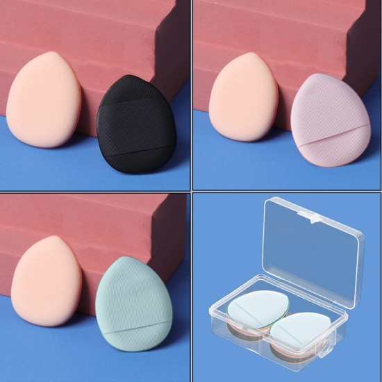 6pcs Mini Makeup Puff Finger Puff Soft Water Drop Makeup Sponges for Foundation Concealer Cosmetic Foundation Sponge Mineral Powder Wet Dry Makeup Tool 6pcs Mini Makeup Puff Finger Puff Soft Water Drop Makeup Sponges for Foundation Concealer Cosmetic Foundation Sponge Mineral Powder Wet Dry Makeup Tool