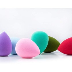 AJOKE 10 Pcs Perfect Makeup Sponge Set Blender, Beauty Sponge Makeup Blender Flawless for Liquid,Multi-colored Makeup Sponges