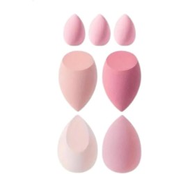 CHRUNONE Makeup Blending Sponge Set for Foundation Cosmetics, Liquid Powder and Cream, Assorted Colours, 5-piece
