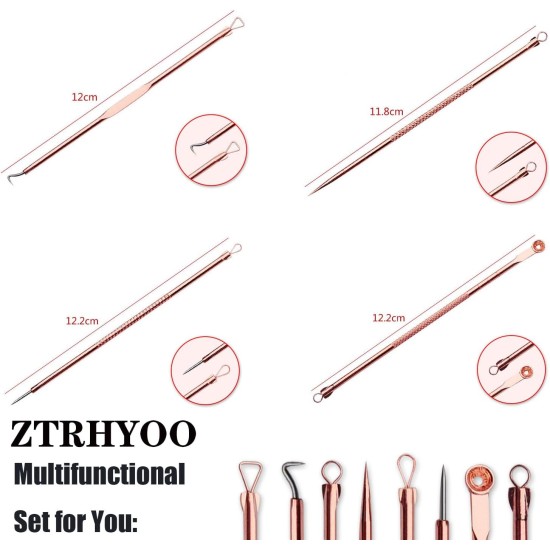 Blackhead Remover Pimple Comedone Extractor Tool Best Acne Removal Kit - Treatment for Blemish, Whitehead Popping, Zit Removing for Risk Free Nose Face Skin with Case (Rose, 4 Piece Set) Blackhead Remover Pimple Comedone Extractor Tool Best Acne Removal Kit - Treatment for Blemish, Whitehead Popping, Zit Removing for Risk Free Nose Face Skin with Case (Rose, 4 Piece Set)