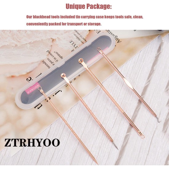 Blackhead Remover Pimple Comedone Extractor Tool Best Acne Removal Kit - Treatment for Blemish, Whitehead Popping, Zit Removing for Risk Free Nose Face Skin with Case (Rose, 4 Piece Set) Blackhead Remover Pimple Comedone Extractor Tool Best Acne Removal Kit - Treatment for Blemish, Whitehead Popping, Zit Removing for Risk Free Nose Face Skin with Case (Rose, 4 Piece Set)
