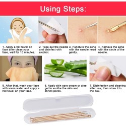 Blackhead Remover Pimple Comedone Extractor Tool Best Acne Removal Kit - Treatment for Blemish, Whitehead Popping, Zit Removing for Risk Free Nose Face Skin with Case (Pack of 1)