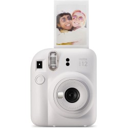Fujifilm Instax Mini 12 Instant Camera - Clay White + 1 Pack Film